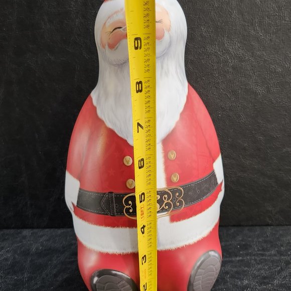 Christmas Old Time Metal Painted Santa Claus Candy Tin - Picture 7 of 7